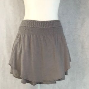Gray cotton mini skirt women’s XS flowing summer
